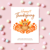 Thanksgiving Turkey Footprint Craft for Kids | Baby & Toddler Keepsake Printable with Free Coloring Page