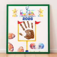 Football Championship 2026 Handprint Craft Printable for Kids | Big Game Keepsake Art | Sports-Themed PDF