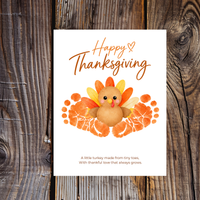 Thanksgiving Turkey Footprint Craft for Kids | Baby & Toddler Keepsake Printable with Free Coloring Page