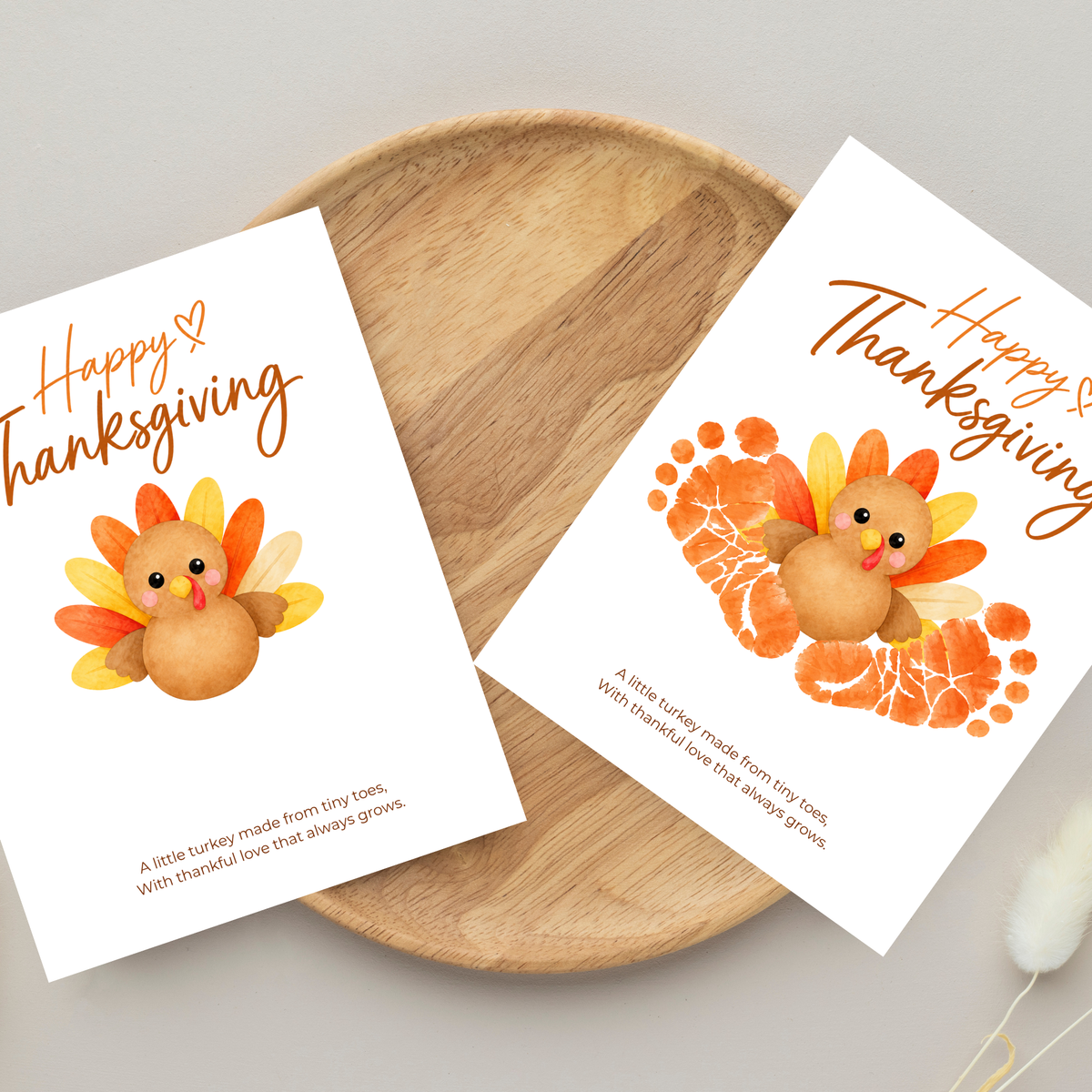 Thanksgiving Turkey Footprint Craft for Kids | Baby & Toddler Keepsake Printable with Free Coloring Page