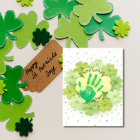 St. Patrick’s Day Footprint Craft Printable for Kids | Keepsake Art | Tiny Lucky Charm Shamrock Design