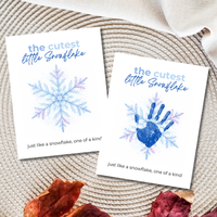 Winter Handprint Snowflake Craft Printable for Kids | Little Snowflake Keepsake Art | One of a Kind Winter Decor PDF