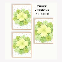 St. Patrick’s Day Footprint Craft Printable for Kids | Keepsake Art | Tiny Lucky Charm Shamrock Design