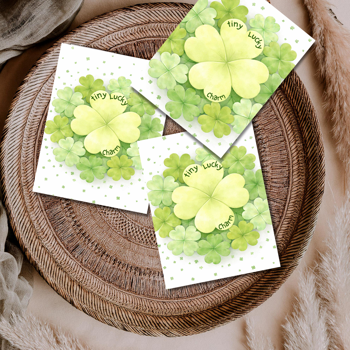 St. Patrick’s Day Footprint Craft Printable for Kids | Keepsake Art | Tiny Lucky Charm Shamrock Design