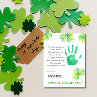 Christian This Little Handprint Blessed Shamrock Poem St. Patrick’s Day Handprint Craft Printable | Christian Clover Keepsake Art PDF | Faith-Based Kids Activity
