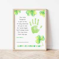 This Little Handprint Shamrock Poem St. Patrick’s Day Handprint Craft Printable | Clover Keepsake Art PDF | Kids St. Patrick’s Day Activity