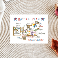 Battle Plan Kids Printable Wall Art | Funny Holiday Trap Blueprint Poster | Movie Night Decor | Playroom Art Print | Multiple Sizes Included
