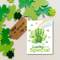 Lucky and Special St. Patrick’s Day Handprint Craft Printable | Shamrock Rainbow Keepsake Art PDF | Kids St. Patrick’s Activity