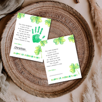 Christian This Little Handprint Blessed Shamrock Poem St. Patrick’s Day Handprint Craft Printable | Christian Clover Keepsake Art PDF | Faith-Based Kids Activity