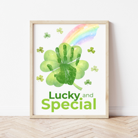 Lucky and Special St. Patrick’s Day Handprint Craft Printable | Shamrock Rainbow Keepsake Art PDF | Kids St. Patrick’s Activity