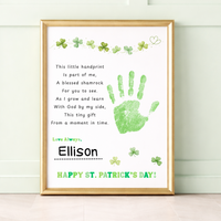 Christian Clover Poem Handprint Craft, St. Patrick’s Day Keepsake Art | Faith-Based Kids Activity PDF