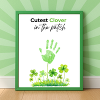 Cutest Clover in the Patch Handprint Craft Printable | St. Patrick’s Day Keepsake Art | Shamrock Kids Activity PDF