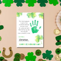 Christian This Little Handprint Blessed Shamrock Poem St. Patrick’s Day Handprint Craft Printable | Christian Clover Keepsake Art PDF | Faith-Based Kids Activity