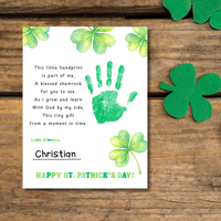 Christian This Little Handprint Blessed Shamrock Poem St. Patrick’s Day Handprint Craft Printable | Christian Clover Keepsake Art PDF | Faith-Based Kids Activity