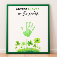 Cutest Clover in the Patch Handprint Craft Printable | St. Patrick’s Day Keepsake Art | Shamrock Kids Activity PDF