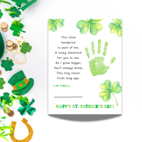 This Little Handprint Shamrock Poem St. Patrick’s Day Handprint Craft Printable | Clover Keepsake Art PDF | Kids St. Patrick’s Day Activity