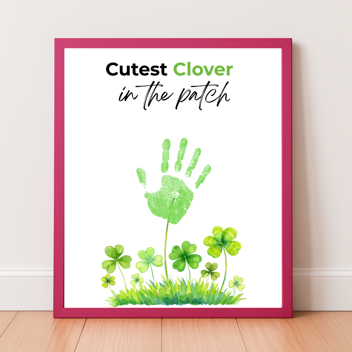 Cutest Clover in the Patch Handprint Craft Printable | St. Patrick’s Day Keepsake Art | Shamrock Kids Activity PDF