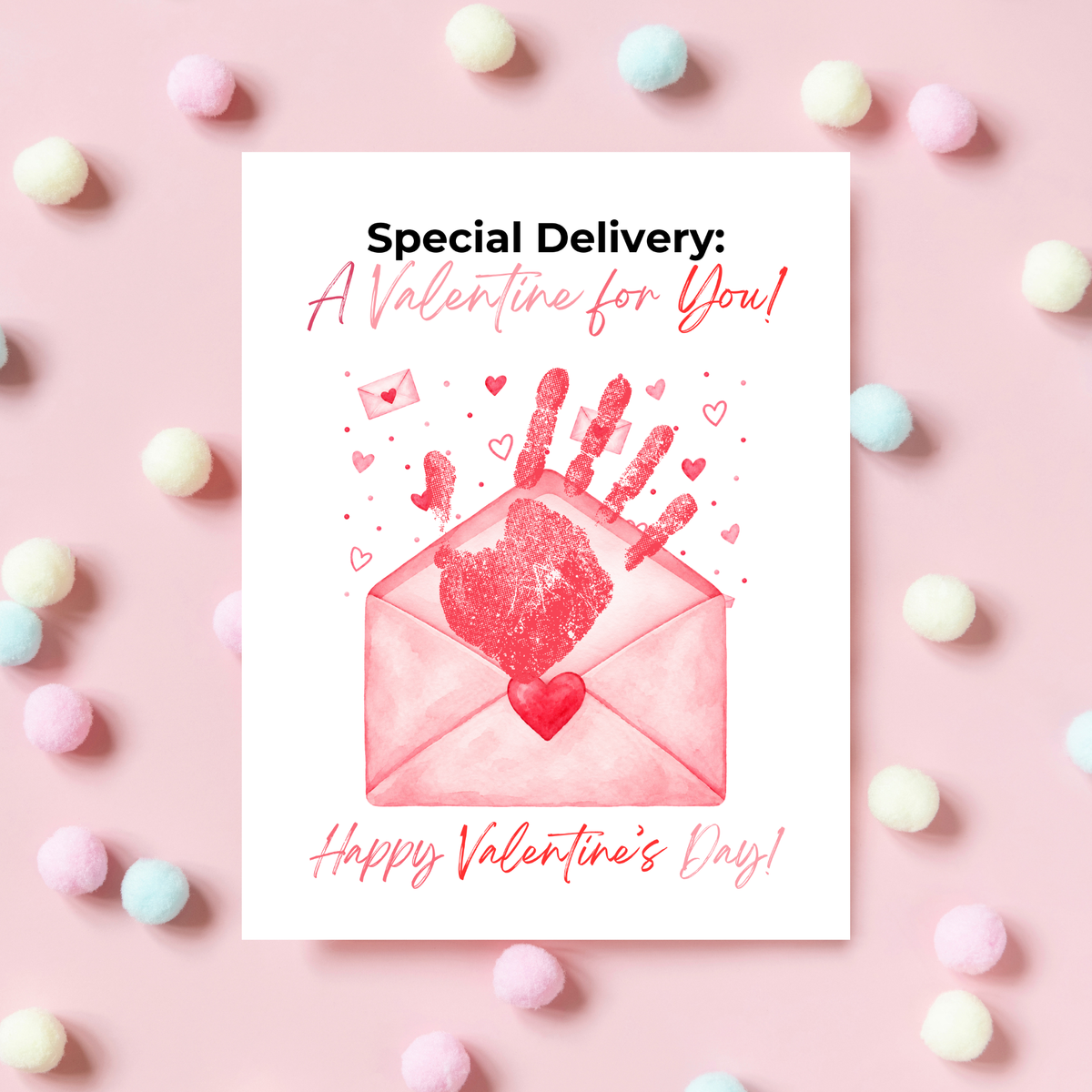 Special Delivery Valentine Handprint Craft | Valentine Envelope Printable Keepsake for Kids