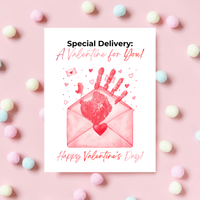 Special Delivery Valentine Handprint Craft | Valentine Envelope Printable Keepsake for Kids