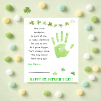 Lucky Shamrock Handprint Poem Printable | St. Patrick’s Day Keepsake Art | Kids Handprint Craft PD