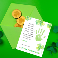 This Little Handprint Shamrock Poem St. Patrick’s Day Handprint Craft Printable | Clover Keepsake Art PDF | Kids St. Patrick’s Day Activity