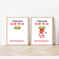 I Love You Berry Much Handprint Craft | Strawberry Valentine’s Day Printable for Kids