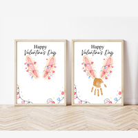 Valentine’s Day Bunny Handprint Craft | Preschool Valentine Printable Keepsake for Kids