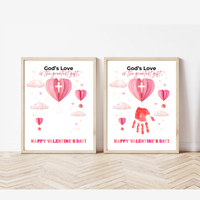 Christian Valentine Hot Air Balloon Handprint Craft | God’s Love Printable for Kids