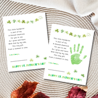 Christian Clover Poem Handprint Craft, St. Patrick’s Day Keepsake Art | Faith-Based Kids Activity PDF