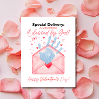 Christian Valentine Envelope Handprint Craft | Blessed by God Valentine Printable Keepsake for Kids