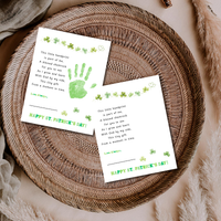 Christian Clover Poem Handprint Craft, St. Patrick’s Day Keepsake Art | Faith-Based Kids Activity PDF