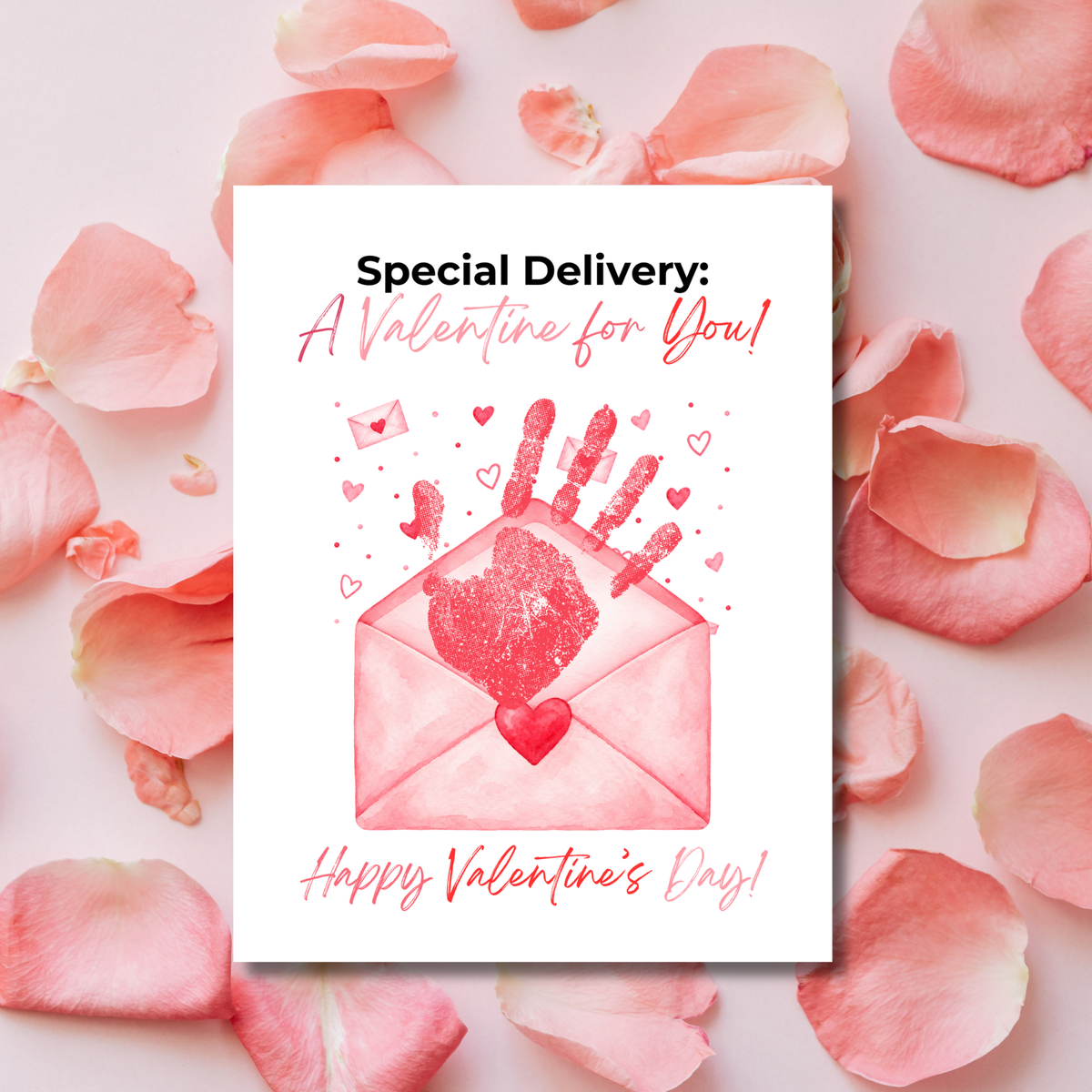 Special Delivery Valentine Handprint Craft | Valentine Envelope Printable Keepsake for Kids