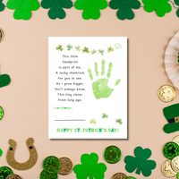 Lucky Shamrock Handprint Poem Printable | St. Patrick’s Day Keepsake Art | Kids Handprint Craft PD