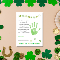 Christian Clover Poem Handprint Craft, St. Patrick’s Day Keepsake Art | Faith-Based Kids Activity PDF
