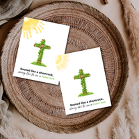 Rooted Like a Shamrock St. Patrick’s Day Handprint Craft Printable | Christian Cross Keepsake Art PDF | Faith-Based Kids Activity