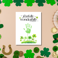 Fearfully and Wonderfully Made Handprint Craft Printable | Christian St. Patrick’s Day Keepsake Art | Psalm 139:14 Kids Activity PDF