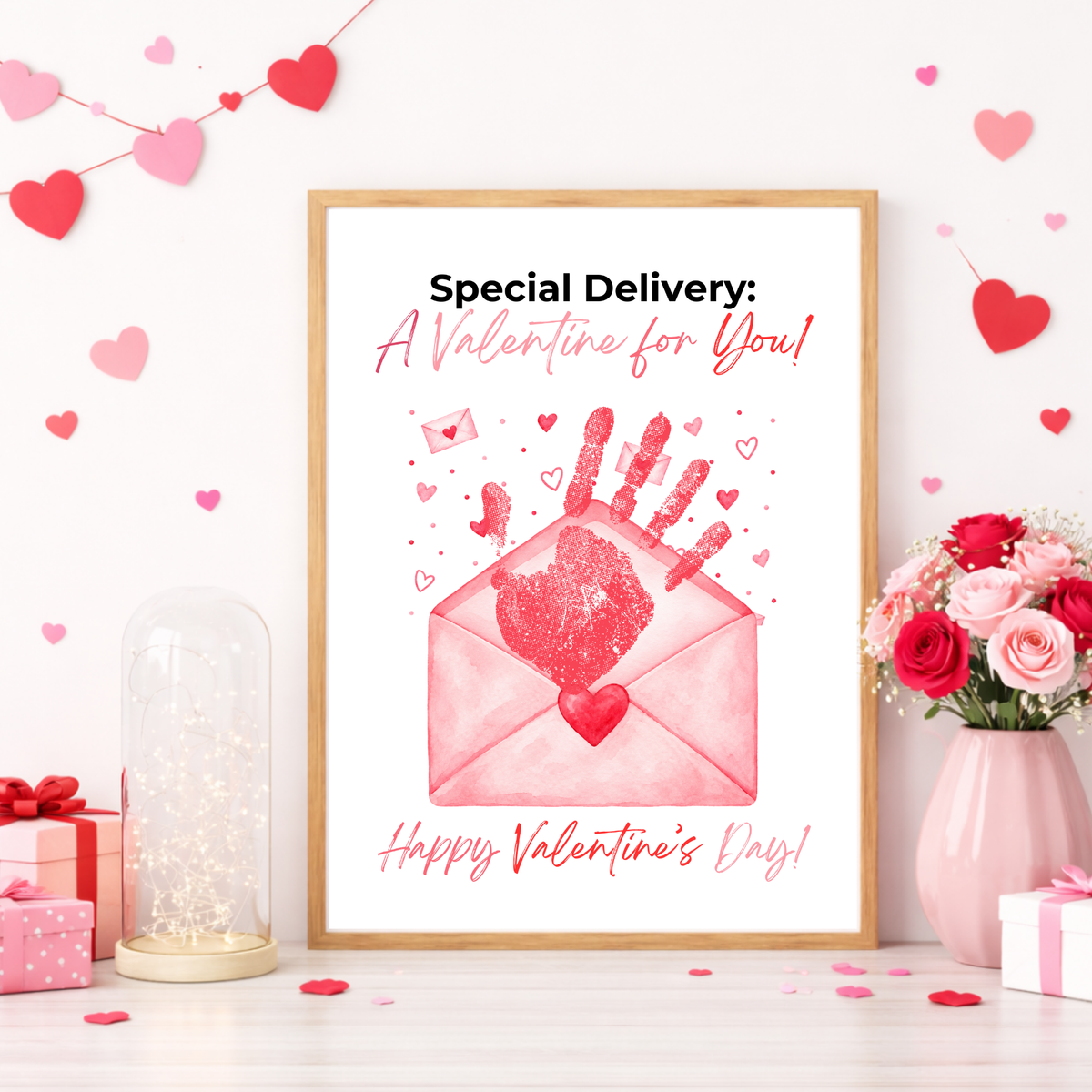 Special Delivery Valentine Handprint Craft | Valentine Envelope Printable Keepsake for Kids