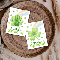 Lucky and Special St. Patrick’s Day Handprint Craft Printable | Shamrock Rainbow Keepsake Art PDF | Kids St. Patrick’s Activity