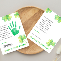 Christian This Little Handprint Blessed Shamrock Poem St. Patrick’s Day Handprint Craft Printable | Christian Clover Keepsake Art PDF | Faith-Based Kids Activity