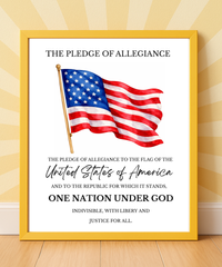 Pledge of Allegiance Poster – Civic Education & Classroom Learning Support