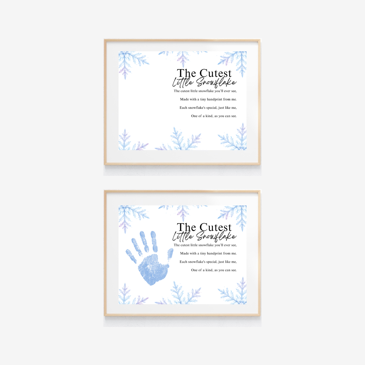 Winter Handprint Craft Printable | “The Cutest Little Snowflake” Keepsake Art | Winter Classroom & Preschool Handprint Activity PDF