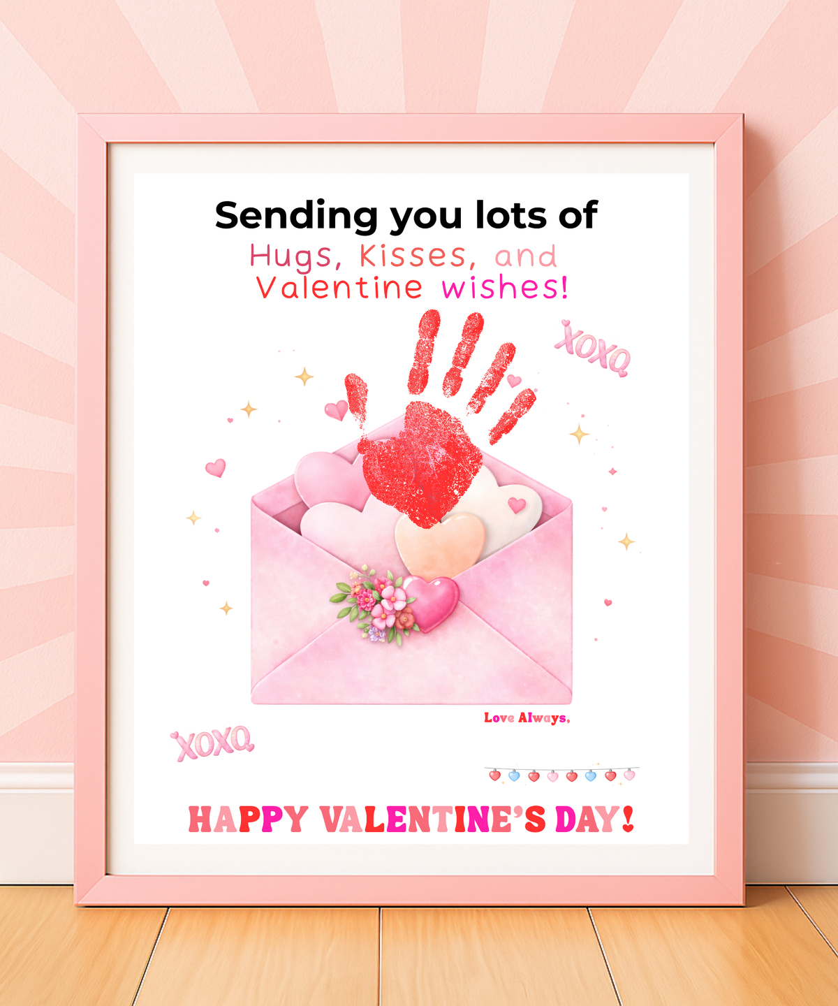 Valentine’s Day Handprint Craft Printable for Kids | Envelope Keepsake Design