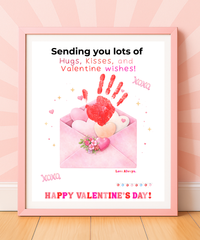Valentine’s Day Handprint Craft Printable for Kids | Envelope Keepsake Design