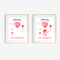 Christian Valentine Hot Air Balloon Handprint Craft | God’s Love Printable for Kids