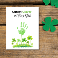 Cutest Clover in the Patch Handprint Craft Printable | St. Patrick’s Day Keepsake Art | Shamrock Kids Activity PDF