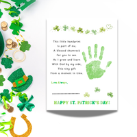 Christian Clover Poem Handprint Craft, St. Patrick’s Day Keepsake Art | Faith-Based Kids Activity PDF