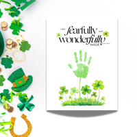 Fearfully and Wonderfully Made Handprint Craft Printable | Christian St. Patrick’s Day Keepsake Art | Psalm 139:14 Kids Activity PDF