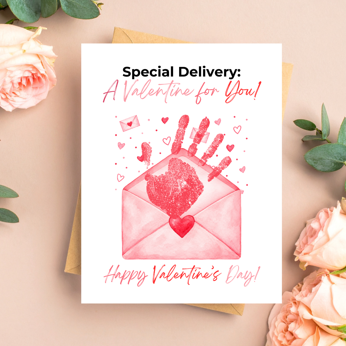 Special Delivery Valentine Handprint Craft | Valentine Envelope Printable Keepsake for Kids