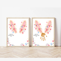 My First Valentine’s Day 2027 Bunny Handprint Craft for Baby | First Valentine Keepsake Printable