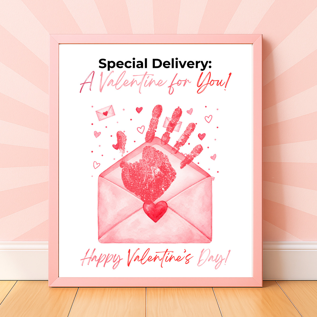 Special Delivery Valentine Handprint Craft | Valentine Envelope Printable Keepsake for Kids